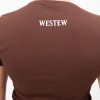 Camiseta Básica Westew em Algodão Cotton - Marrom